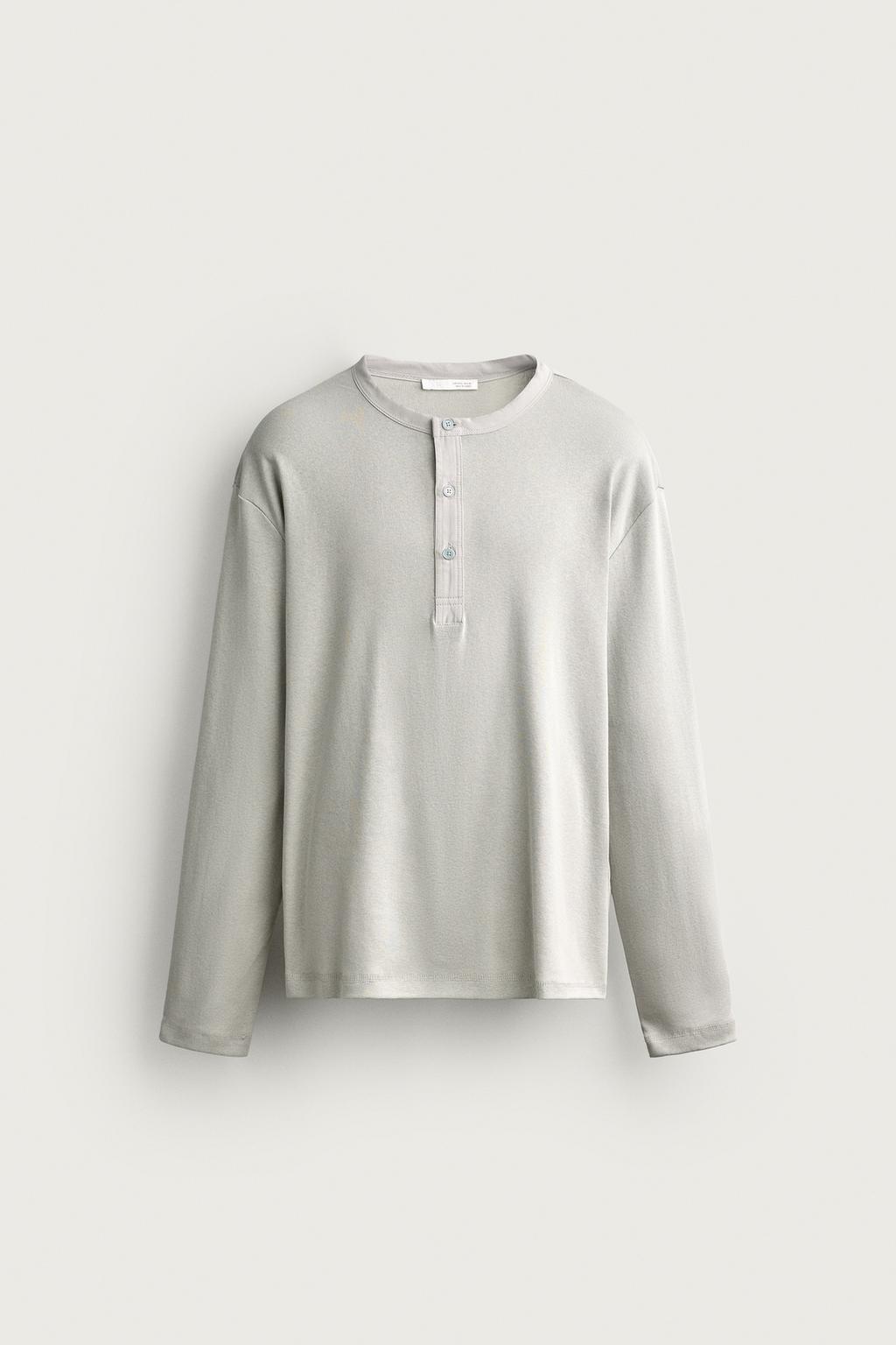 RELAXED FIT HENLEY T-SHIRT