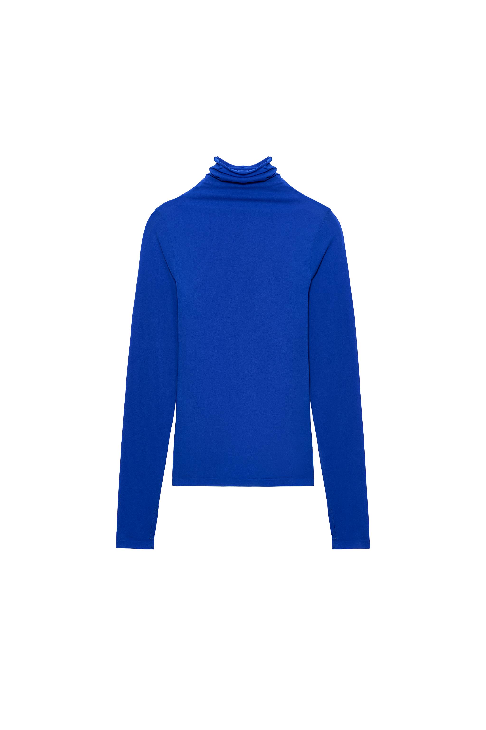 Женские футболки Zara HIGH NECK T-SHIRT — фото 11