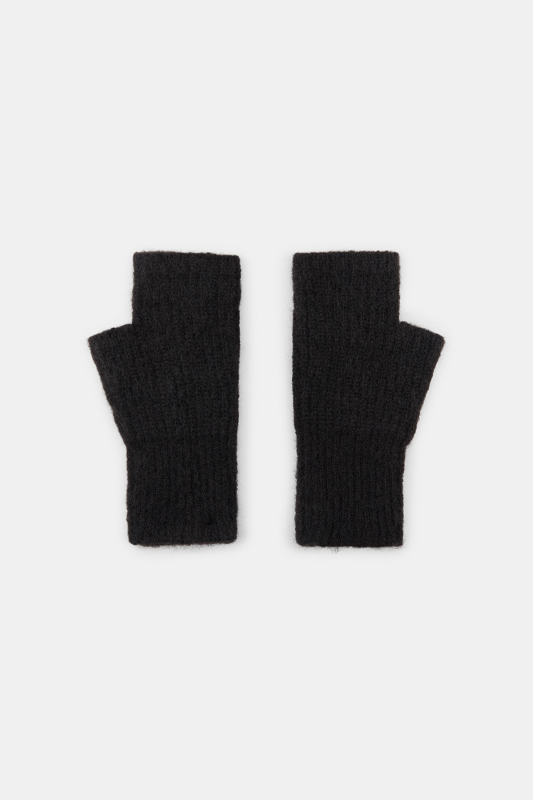 SHORT KNIT MITTENS