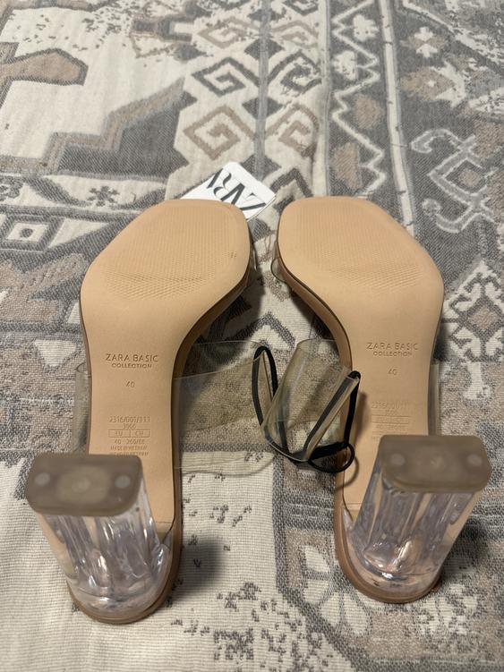 VINYL SANDALS WITH METHACRYLATE HEEL - Image 2