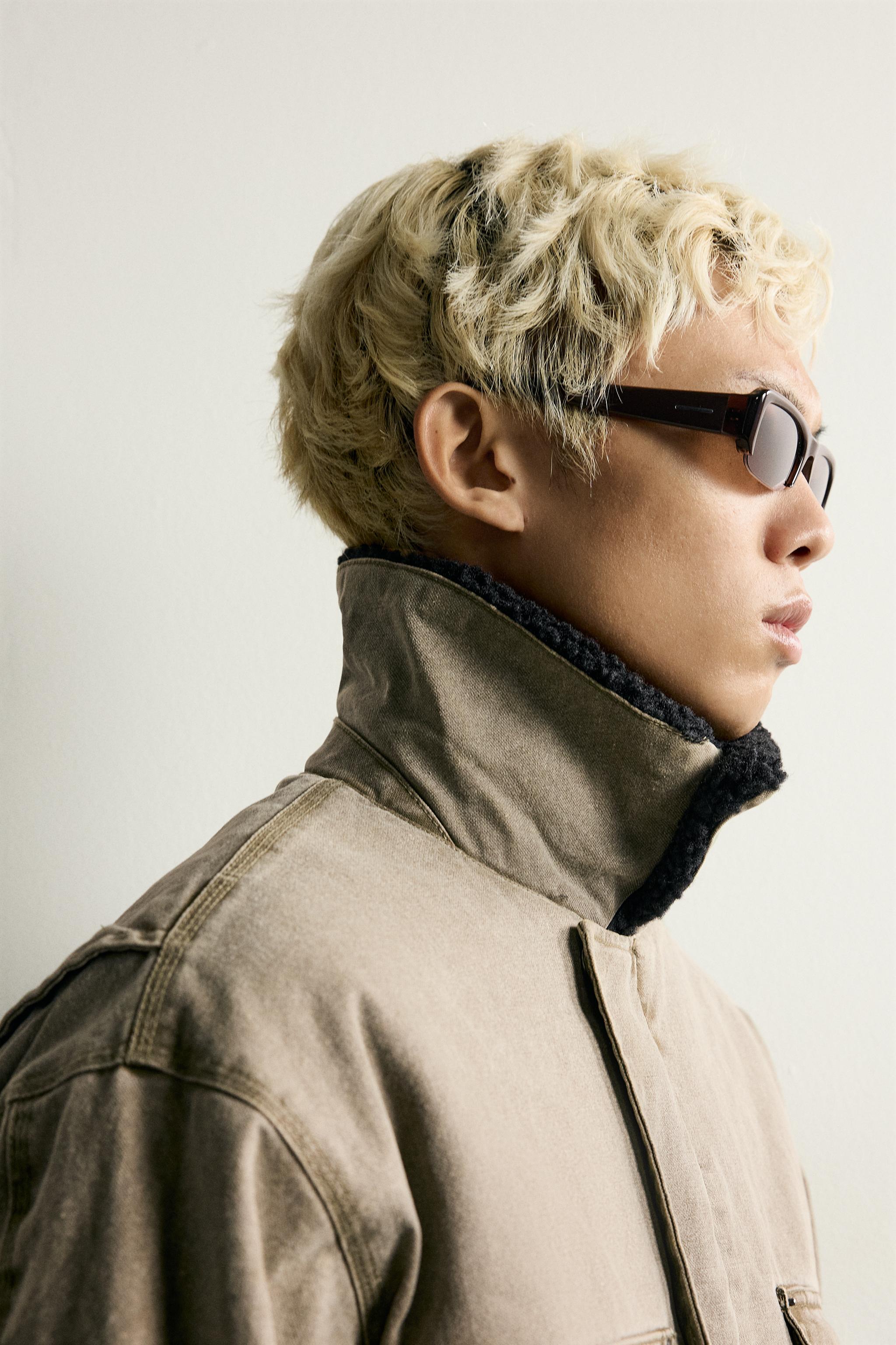 COMBINED FAUX SHEARLING SHORT COAT