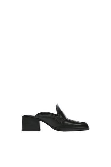 LEATHER MULE LOAFERS