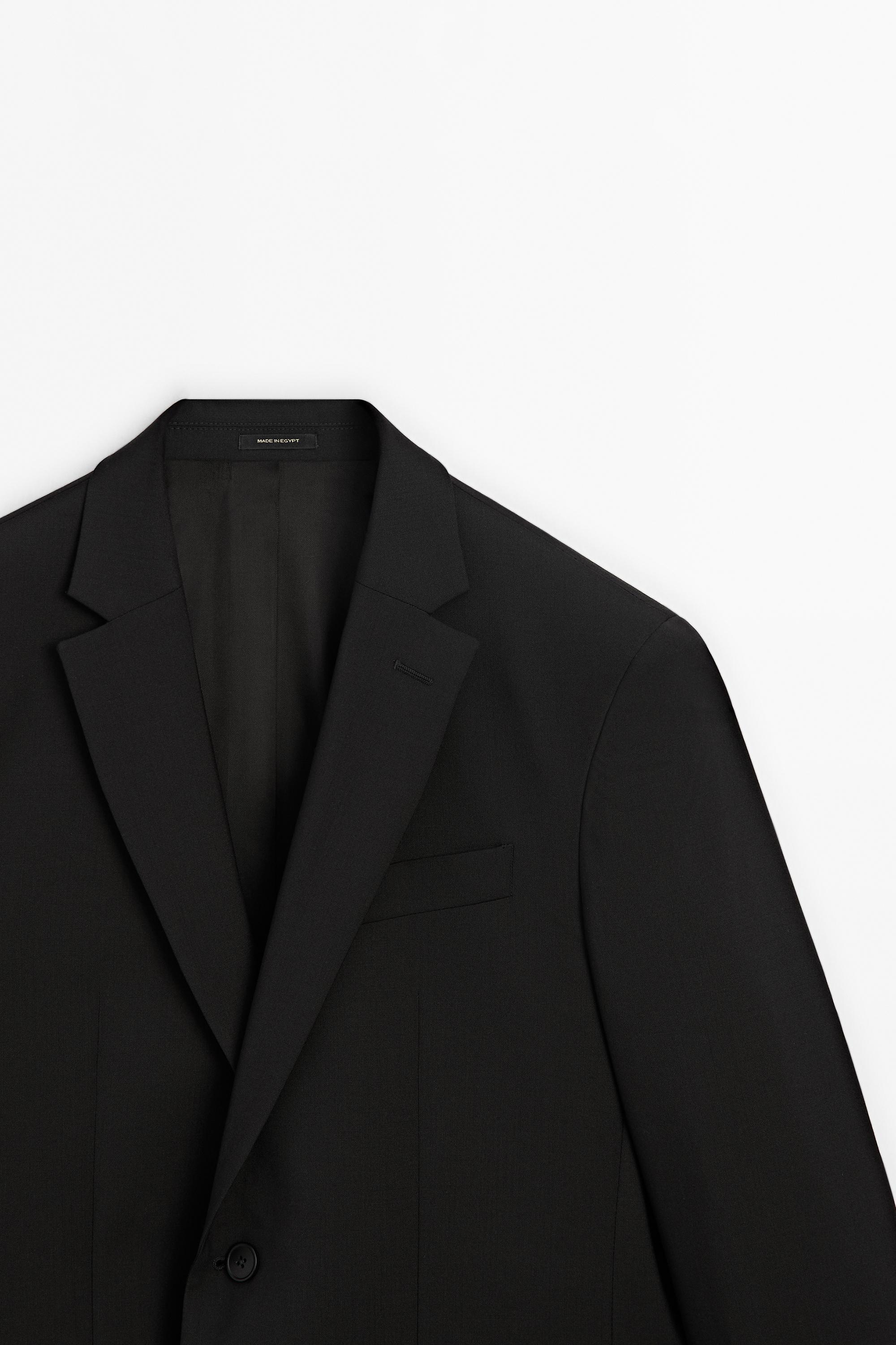 100% cool wool suit blazer