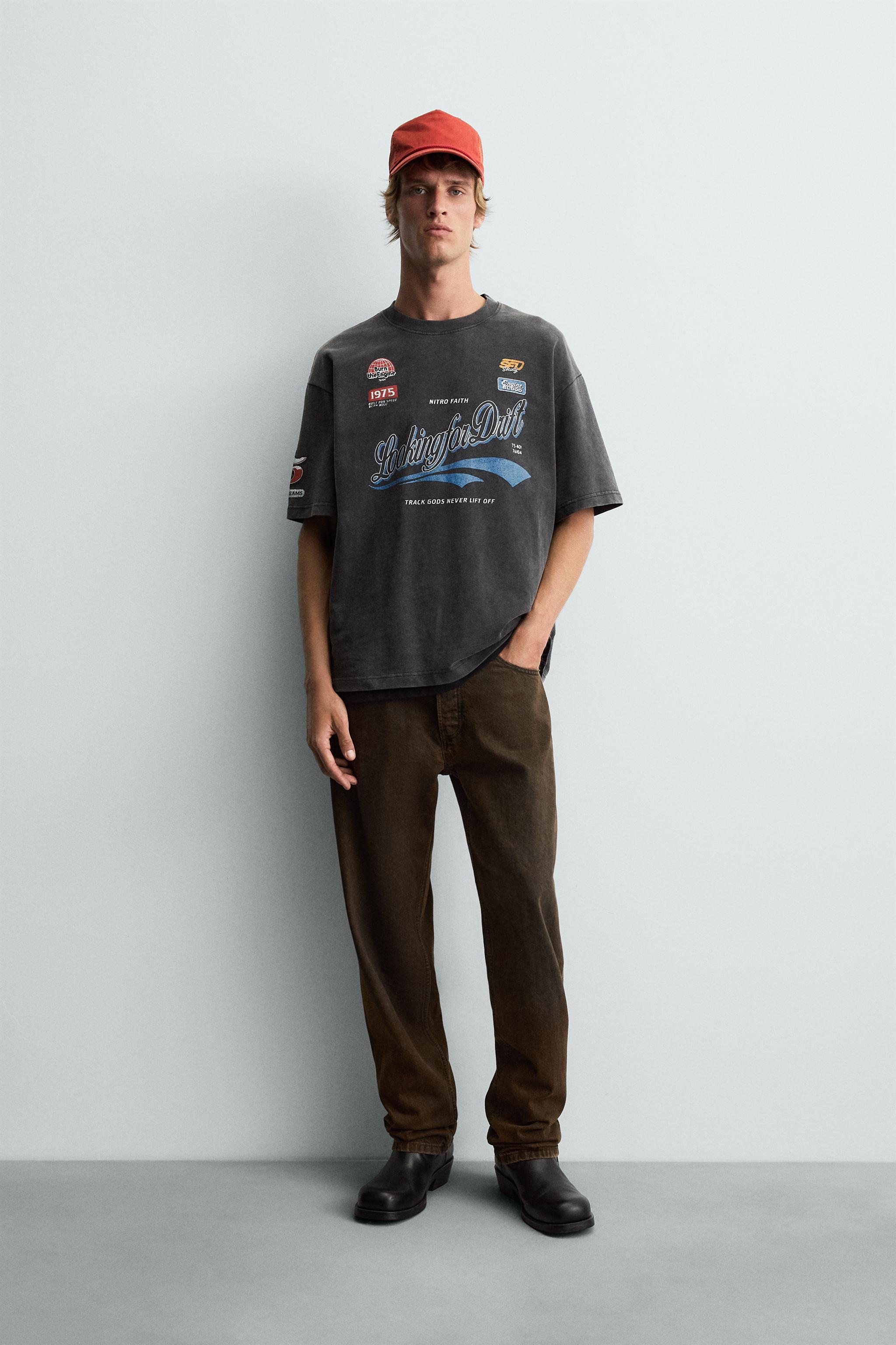 ZARD 「Le Portfolio」etc GRAPHIC LOGO T-SHIRT - Dark anthracite | ZARA Canada