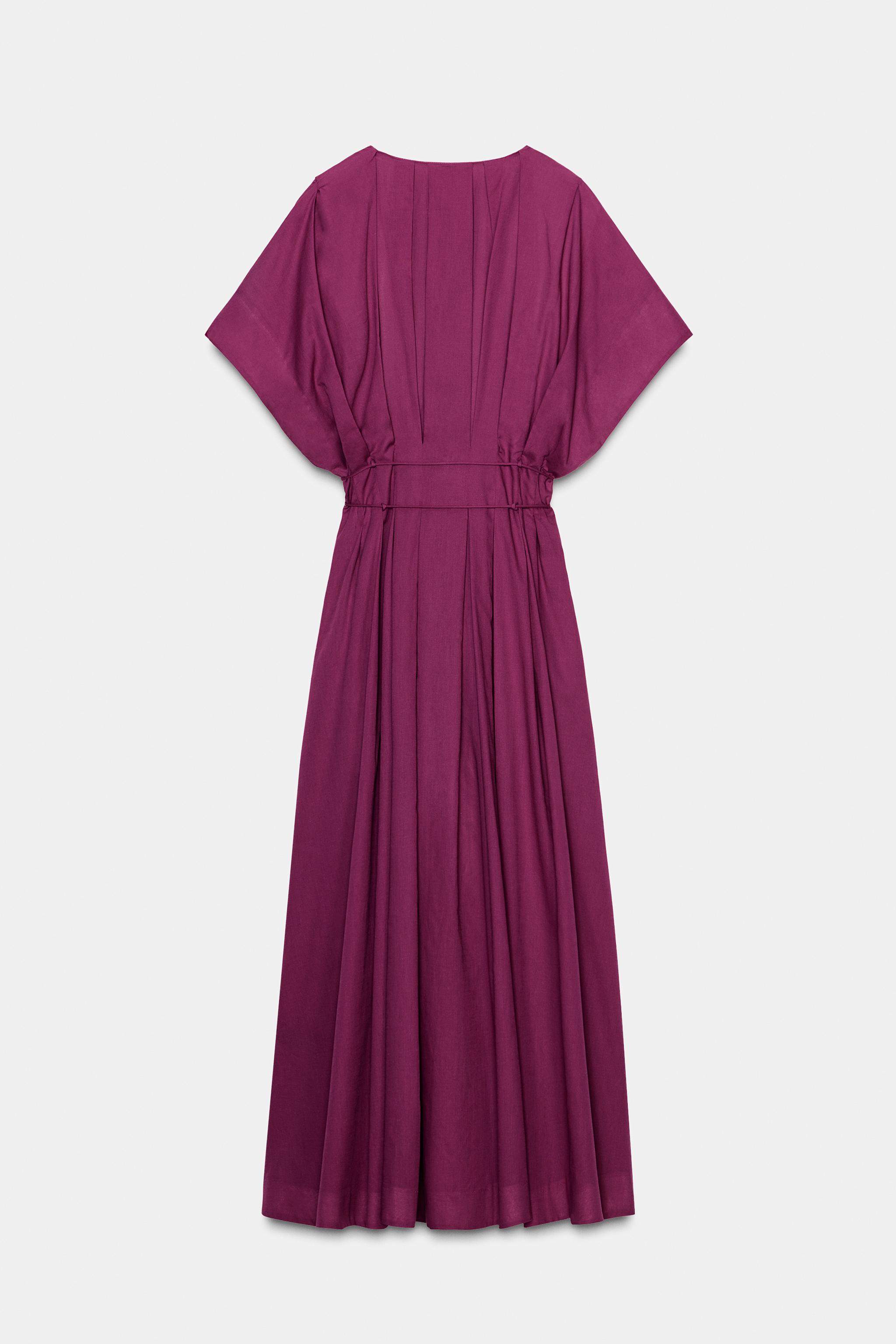 【9/7まで】fig london●Nocturne dress KAFTANJURK MET CEINTUUR - Chocolade | ZARA Nederland / The