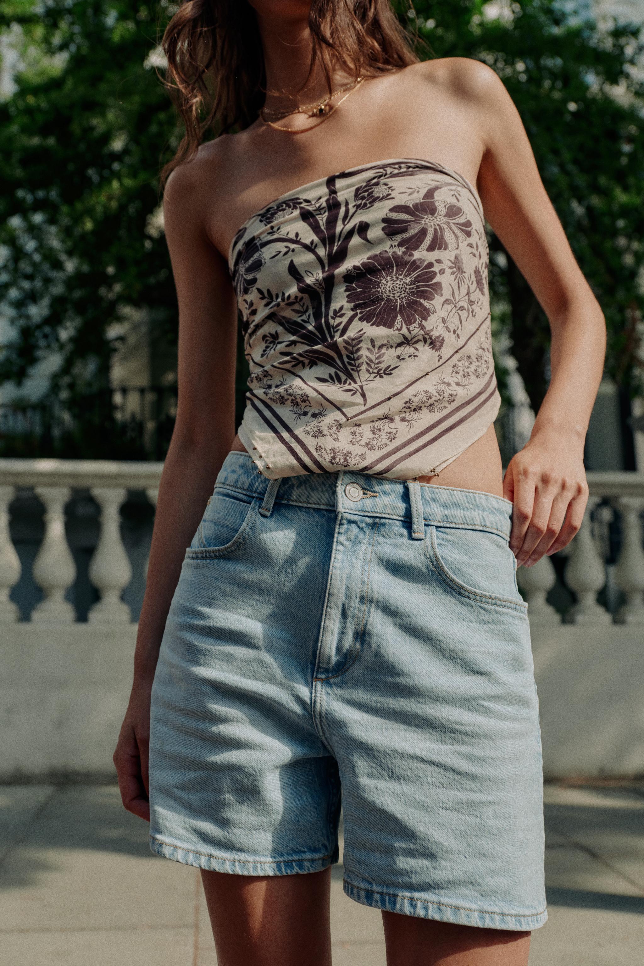 Z1975 MOM FIT SHORTS — Light blue