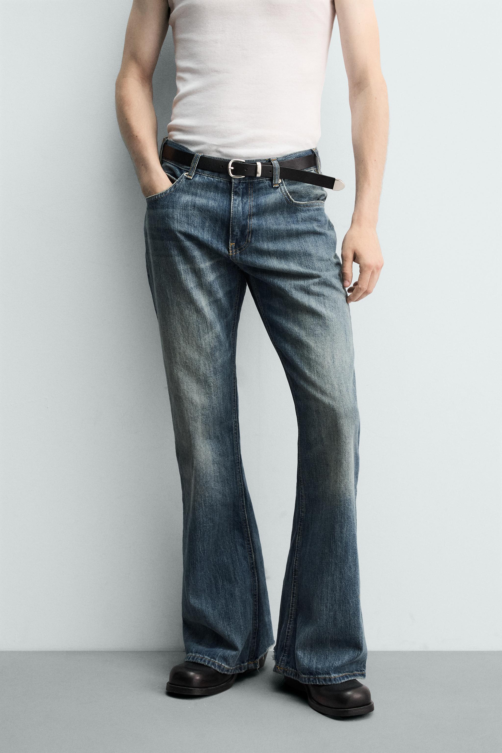 FLARE FIT JEANS — Blue / Green (alternate view)