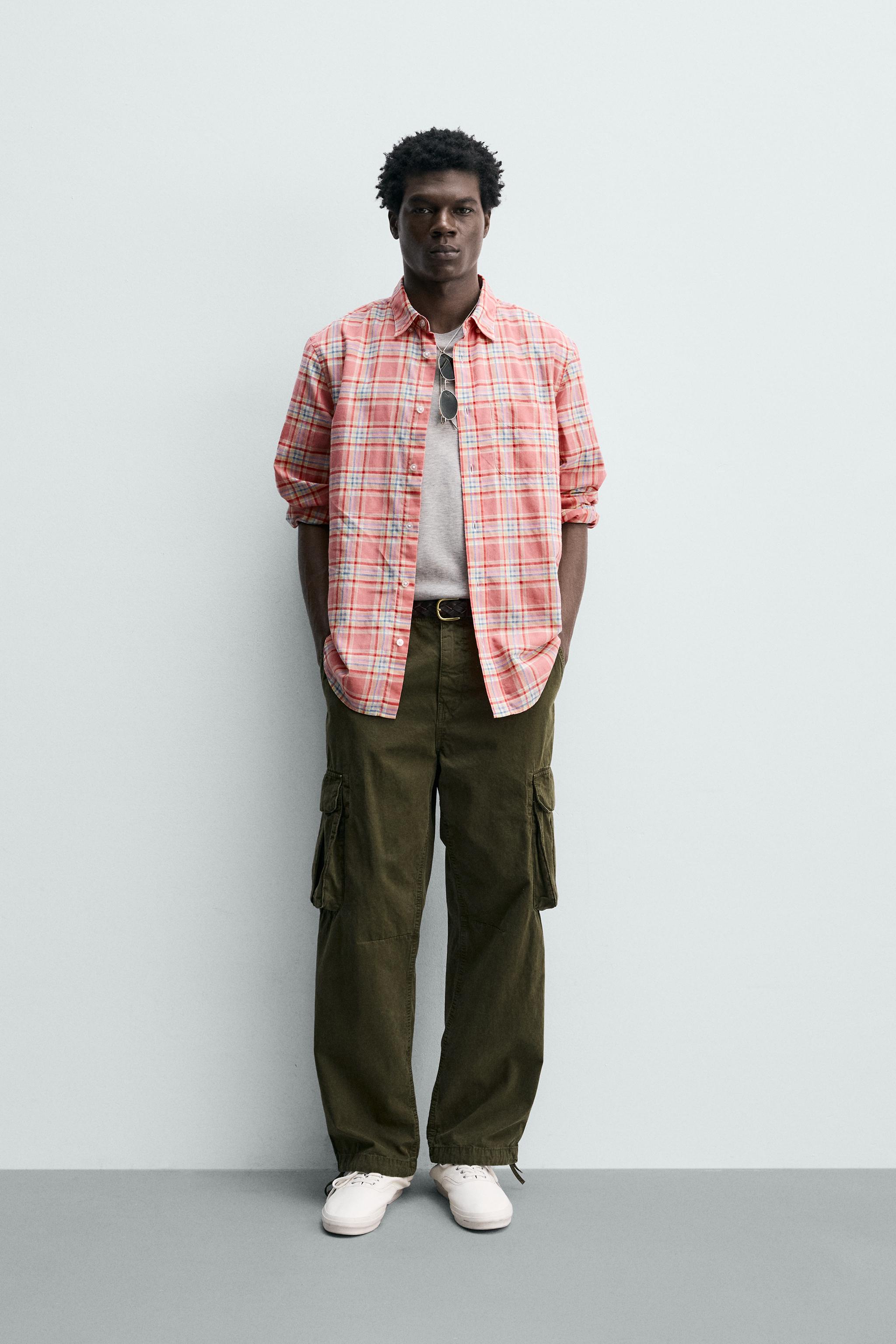 RELAXED FIT CARGO TROUSERS - Khaki | ZARA Turkey