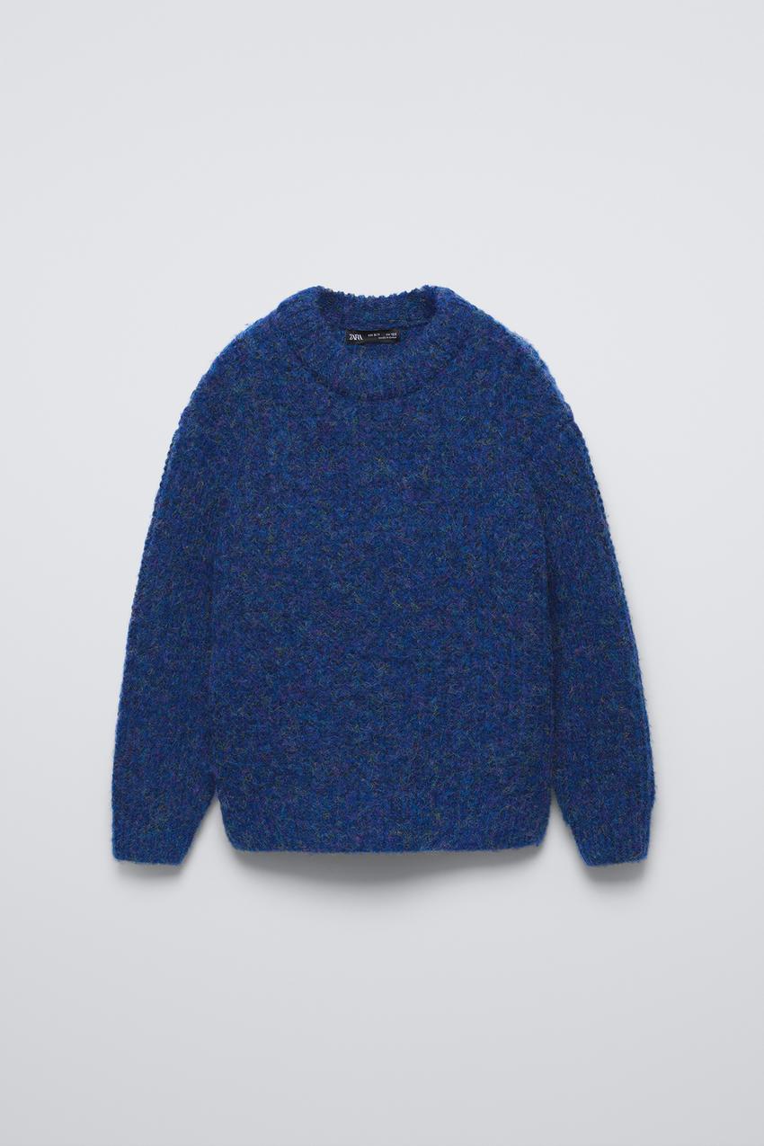 MULTI-COLORED KNIT SWEATER - Blue | ZARA Canada