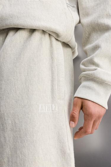 COTTON JOGGER BERMUDA SHORTS - Grey marl by Zara - Image 6