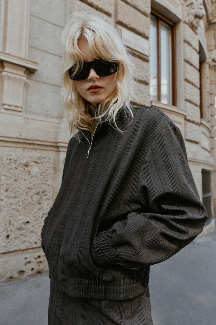 CHECK BOMBER JACKET