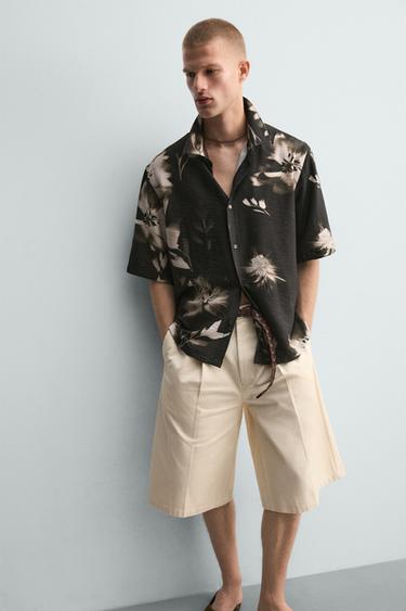 CHEMISE FLUIDE À IMPRIMÉ FLEURI - Noir de Zara - Image 5