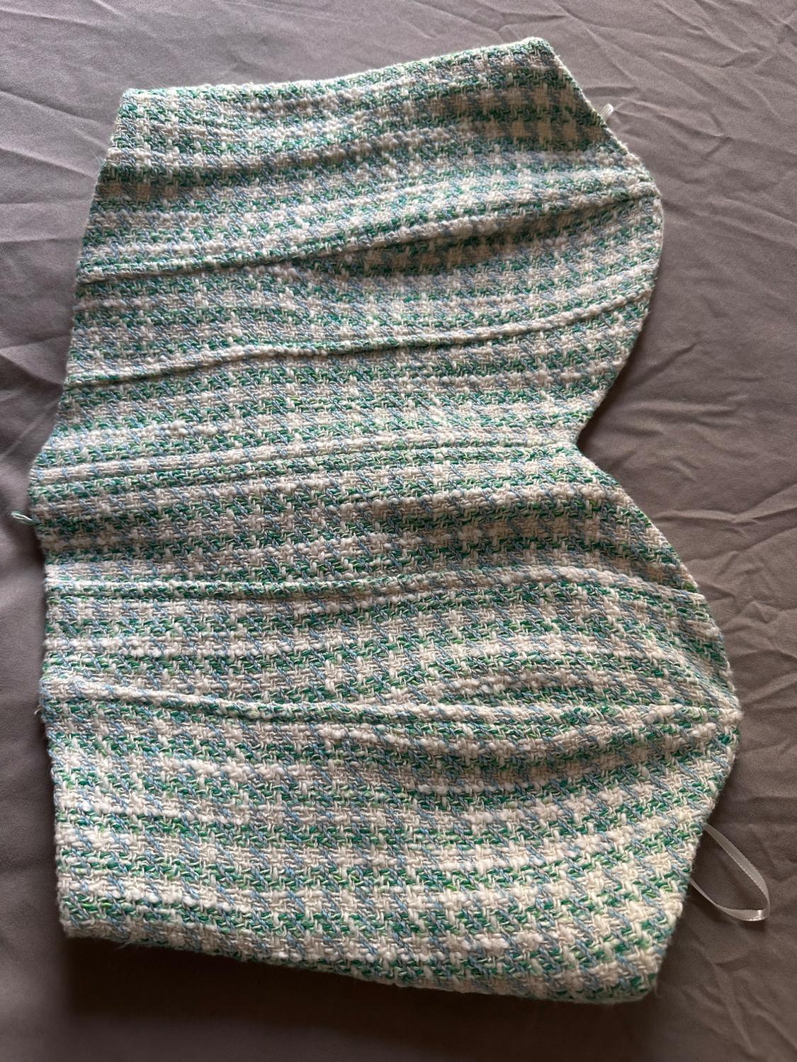 CROPPED CORSETRY-INSPIRED CHECK TOP - Image 3