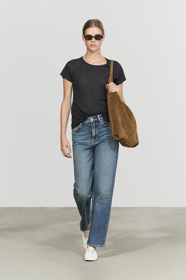Zara Short sleeve raglan T-shirt - Charcoal gray - Image 0
