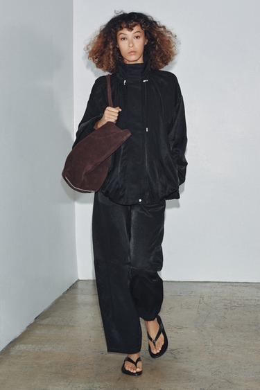 ZW COLLECTION LOOSE-FITTING TROUSERS - Black by Zara
