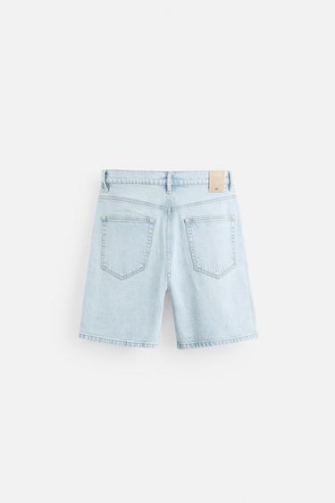 SHORT EN DENIM COUPE CLASSIQUE - Bleu clair de Zara - Image 7