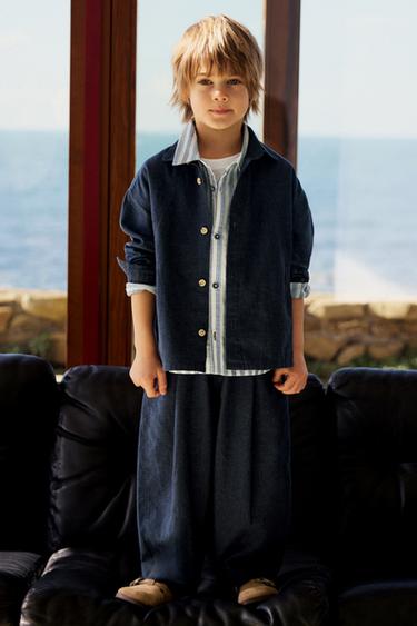 PANTALON BALLON AVEC LIN - Indigo de Zara - Image 6