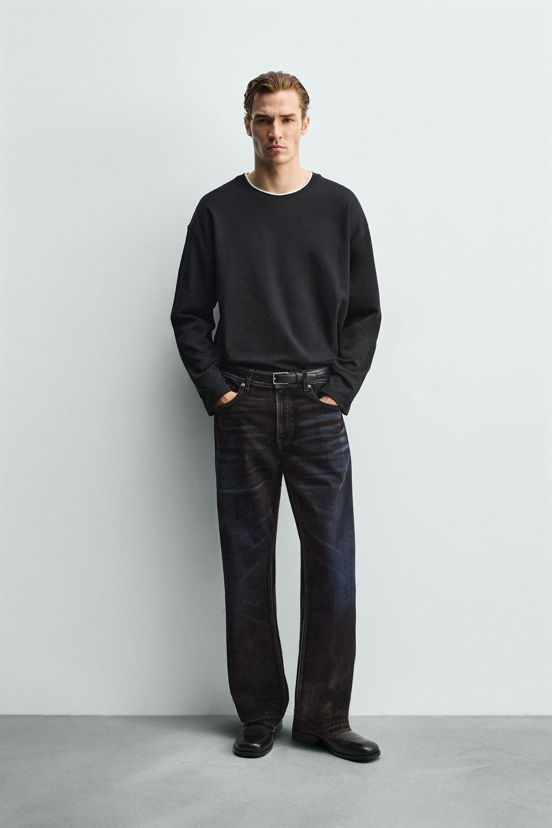 ДЖИНСЫ-КЛЕШ ИЗ ФЛОКА ОТ ZARA