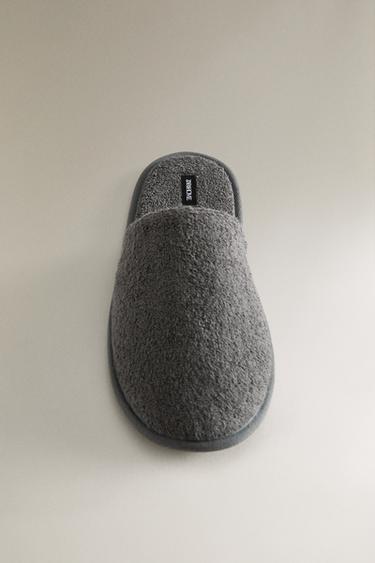TERRY BATHROOM SLIPPERS - Dark Grey by Zara - Image 2