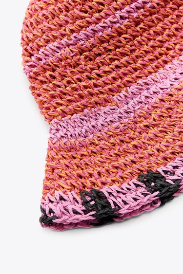 CHAPEAU BOB TRESSÉ - Fuchsia de Zara - Image 3