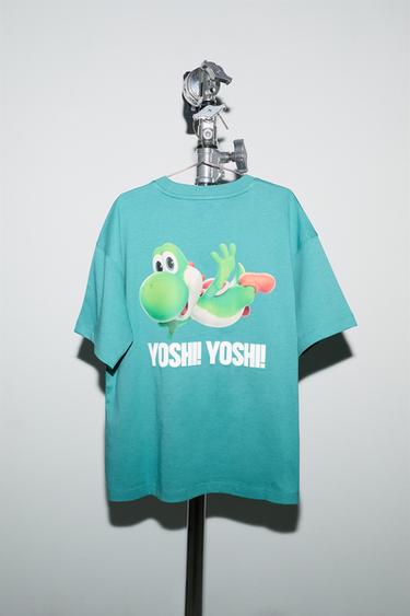 Zara YOSHI SUPER MARIO BROS ™ © NINTENDO T-SHIRT - Blue green