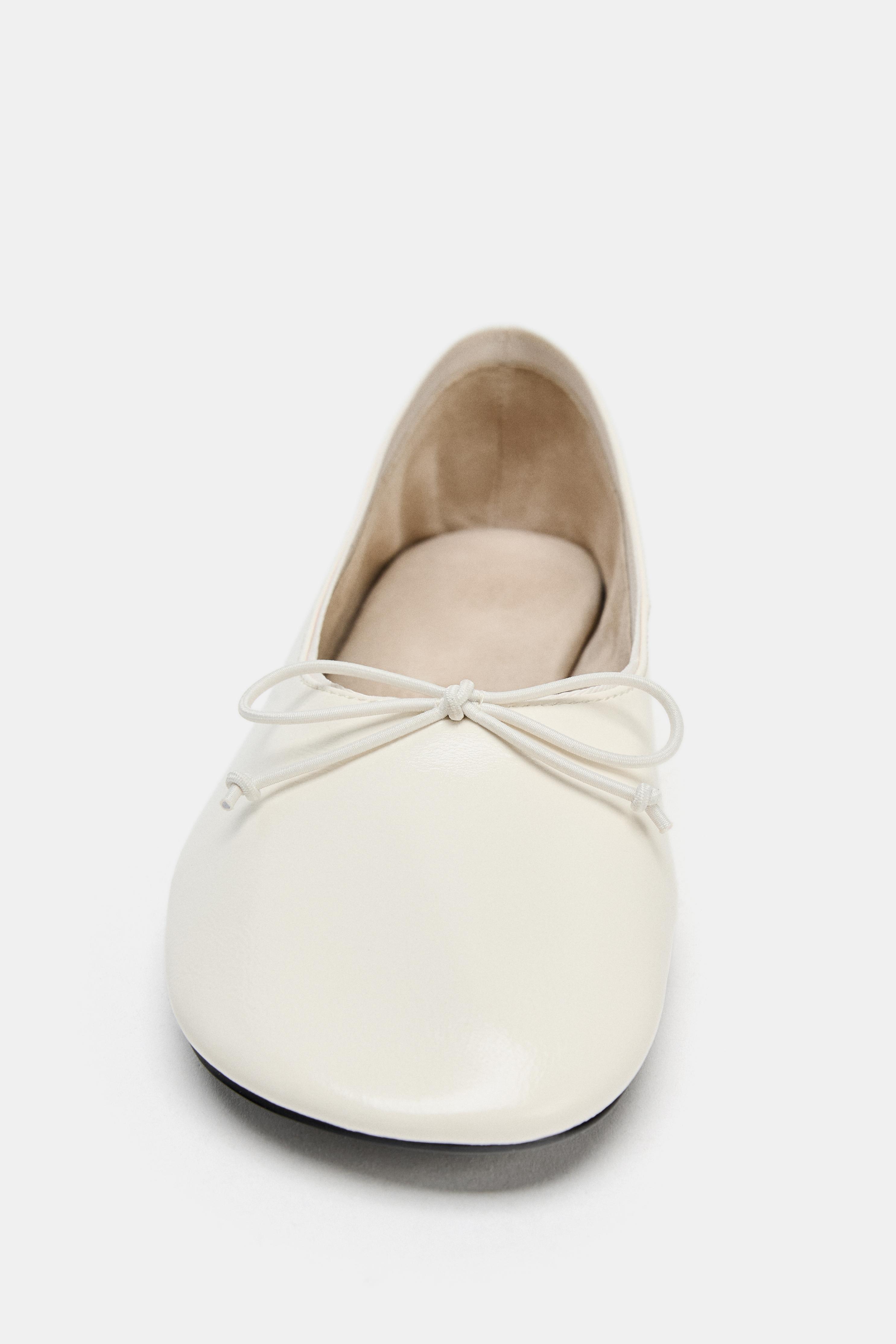 LIMITED EDITION LEATHER BALLET FLATS WITH BOW