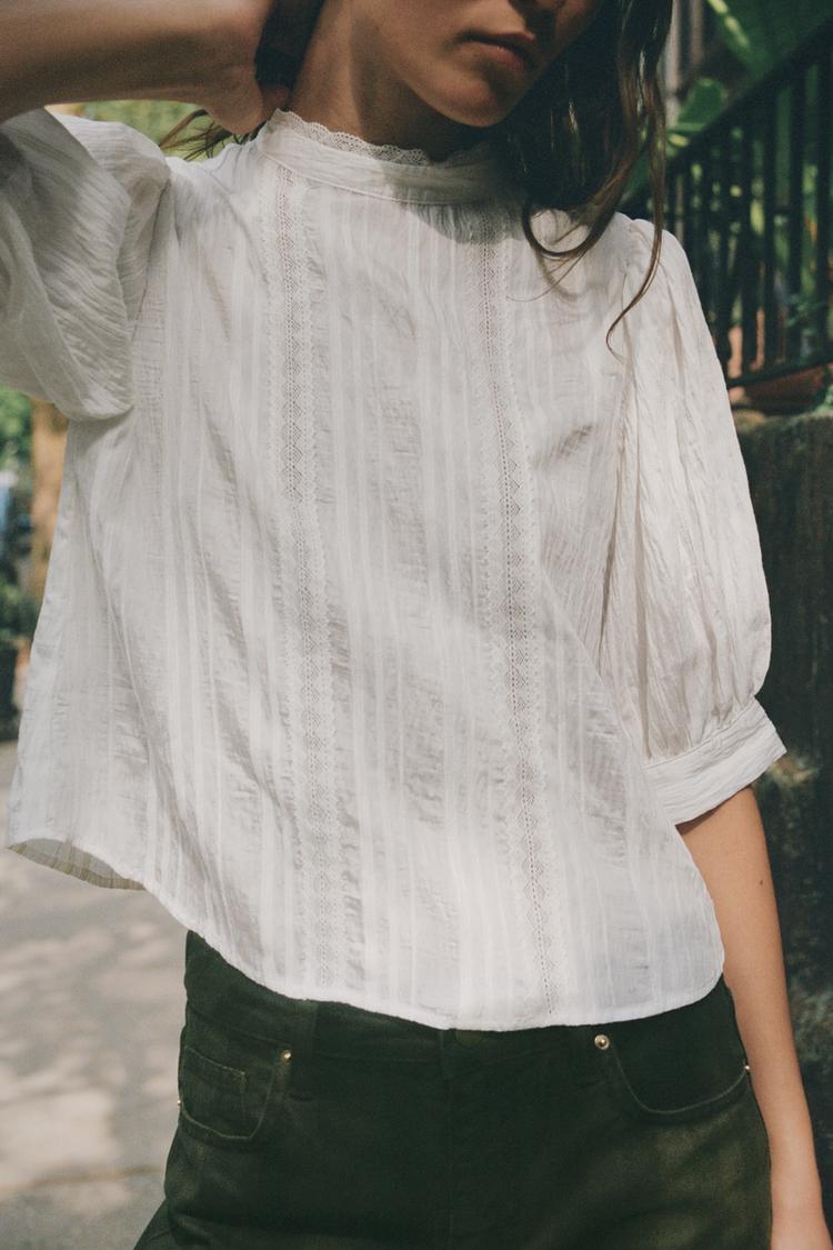 Camisa romántica de encaje 2