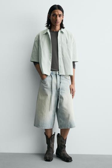 BOTTES COW-BOY EN DENIM - Noir de Zara - Image 1