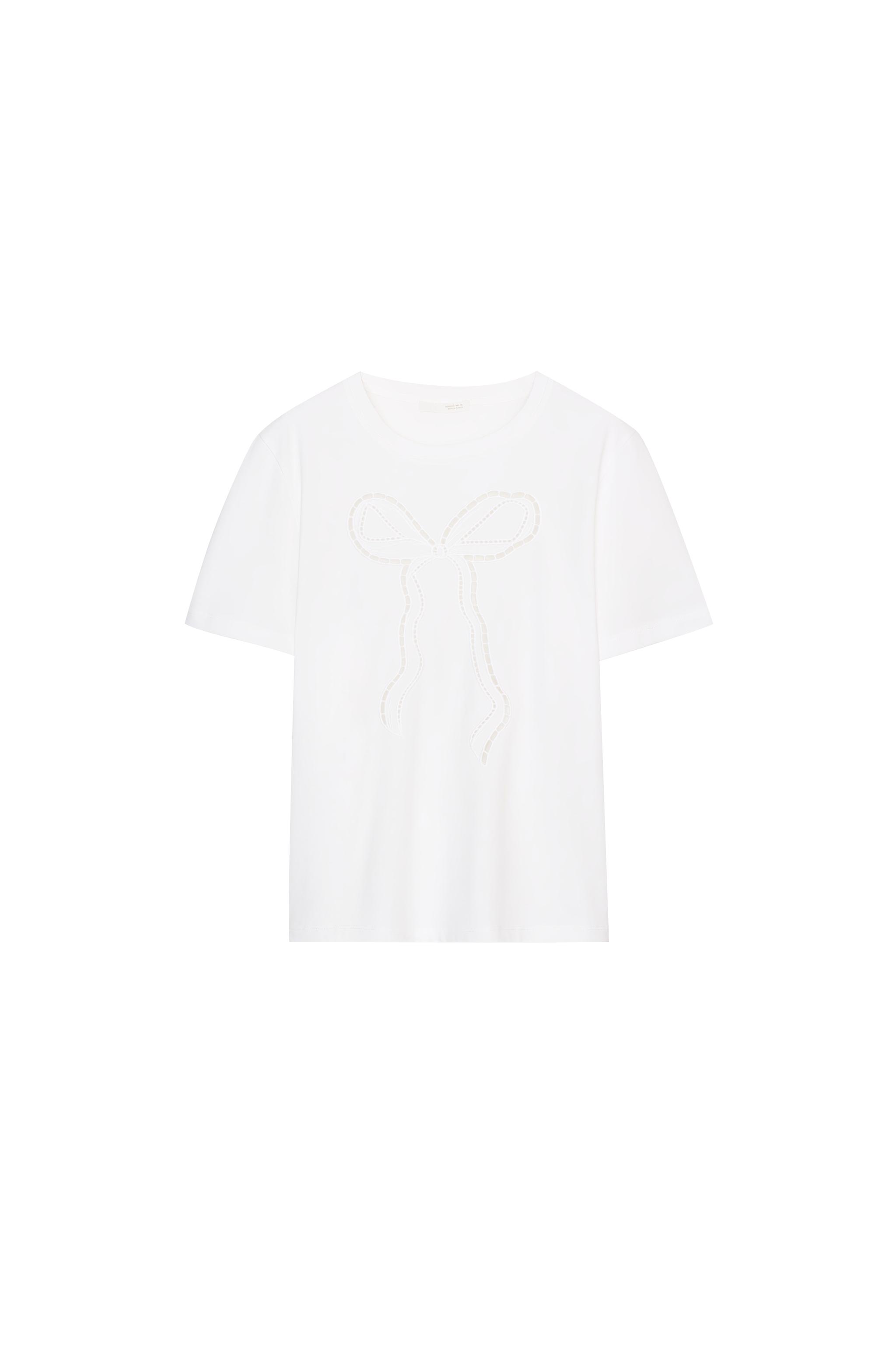 T-SHIRT WITH FRONT BOW