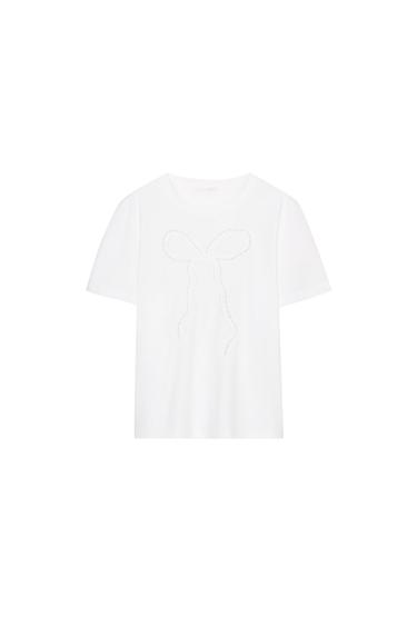 CAMISETA LAZO DELANTERO - Blanco de Zara
