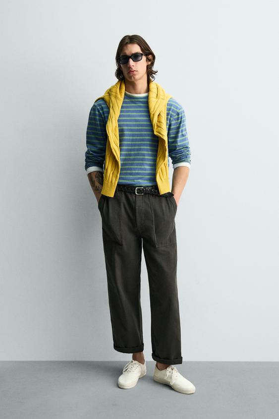 STRIPED JACQUARD T-SHIRT from Zara - $49.90