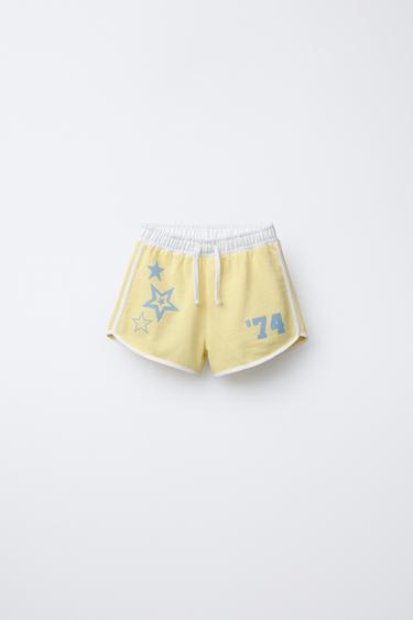 BERMUDA FELPA ESTRELLAS - Amarillo de Zara - Imagen 0