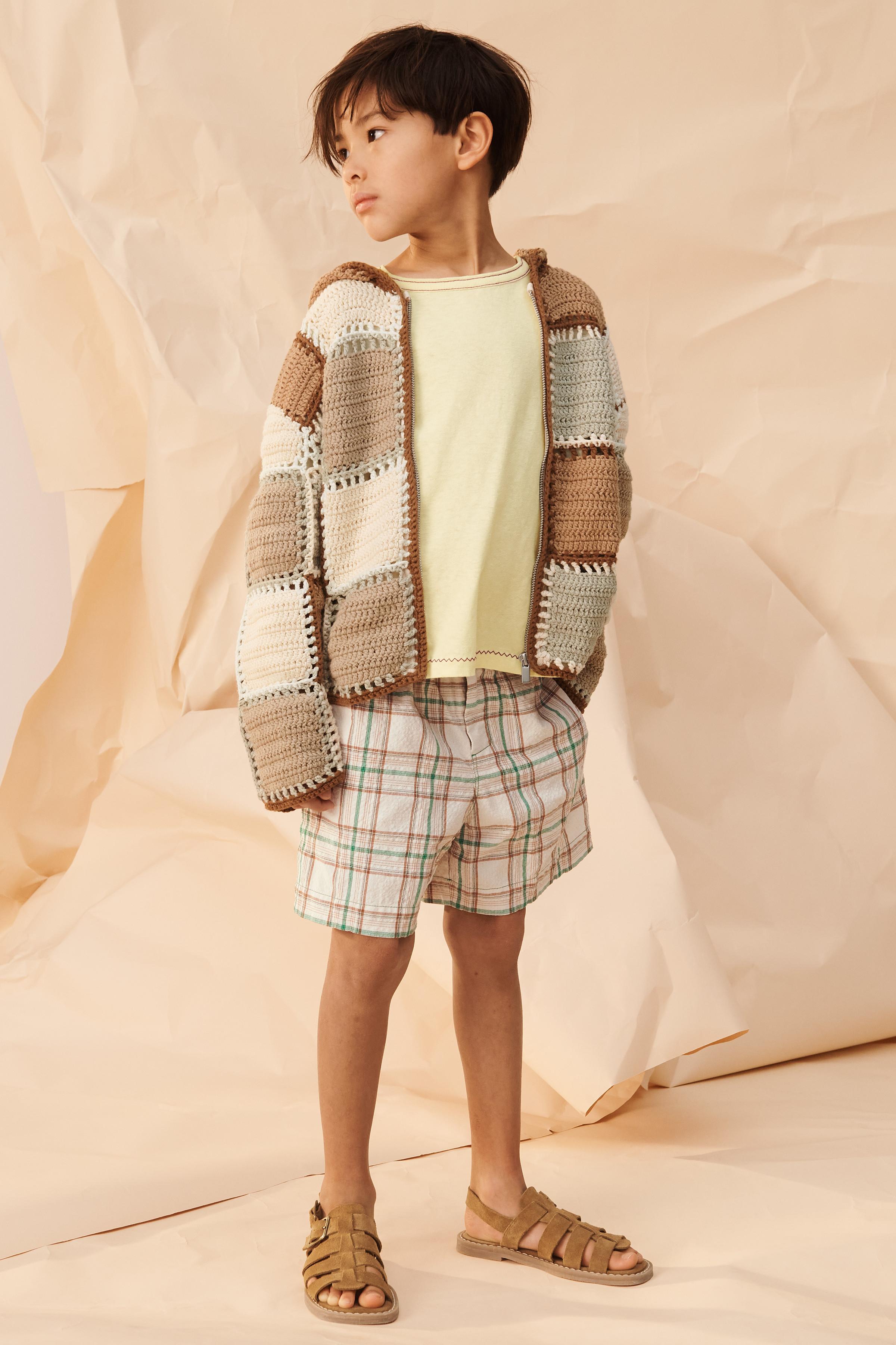 クロシェ フーデッド ニットカーディガン - マルチカラ― | ZARA Japan