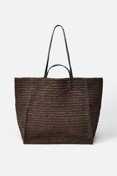 ZAPLETENÁ KABELKA SHOPPER - Hnědá od Zara