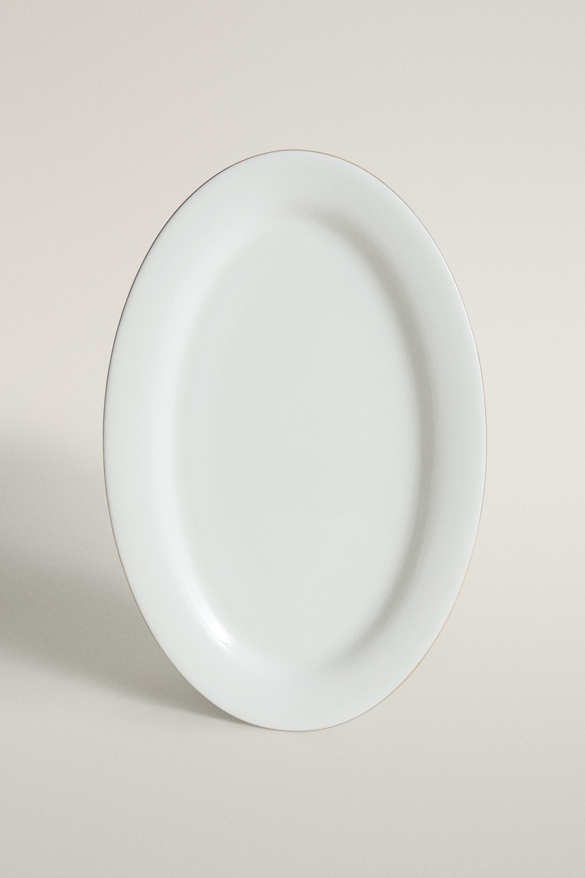 PLAT OVALE PORCELAINE BONE CHINA BORD