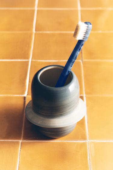 CHILDREN'S PLANET TOOTHBRUSH HOLDER - Grey / Blue by Zara