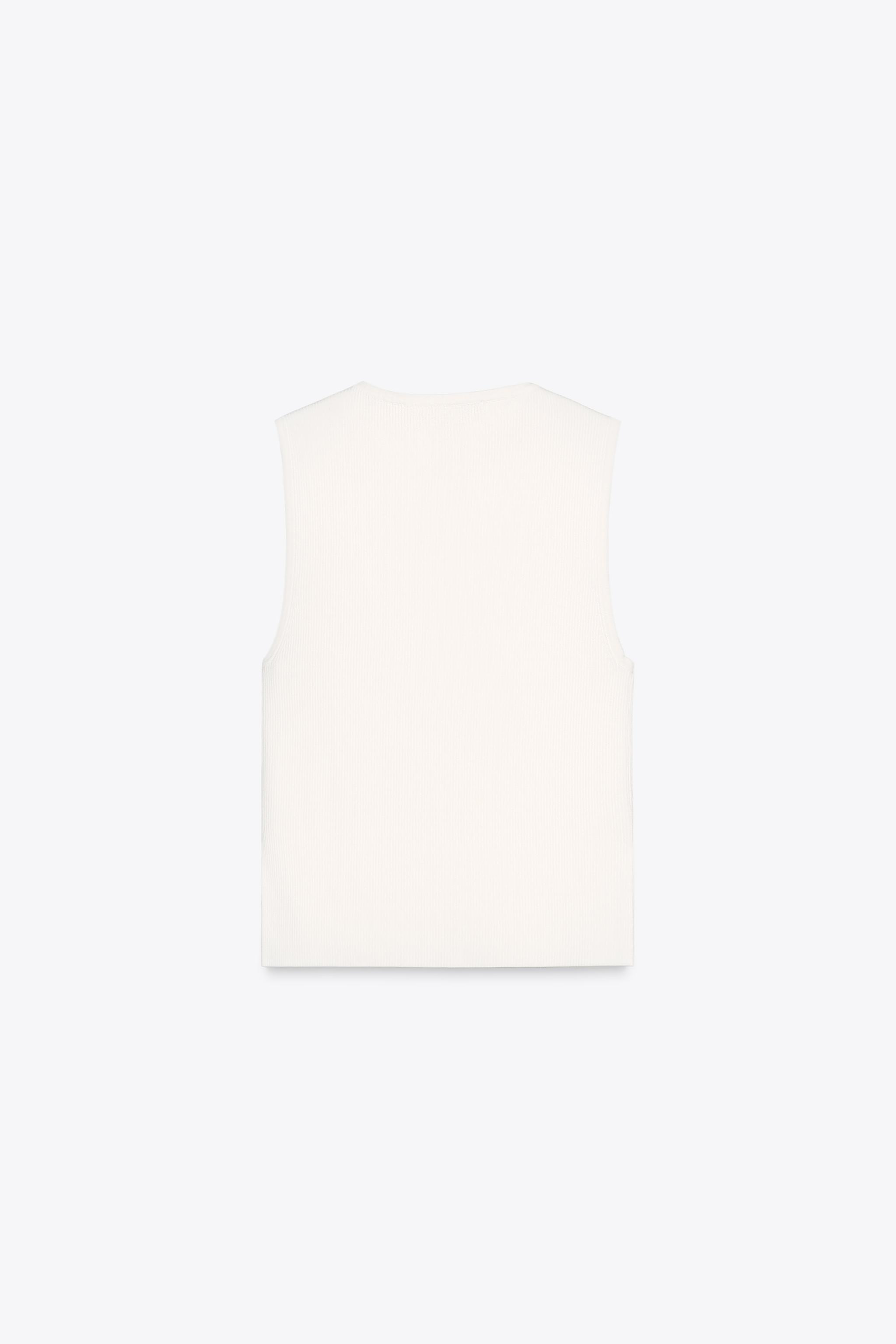 RIB KNIT VEST TOP