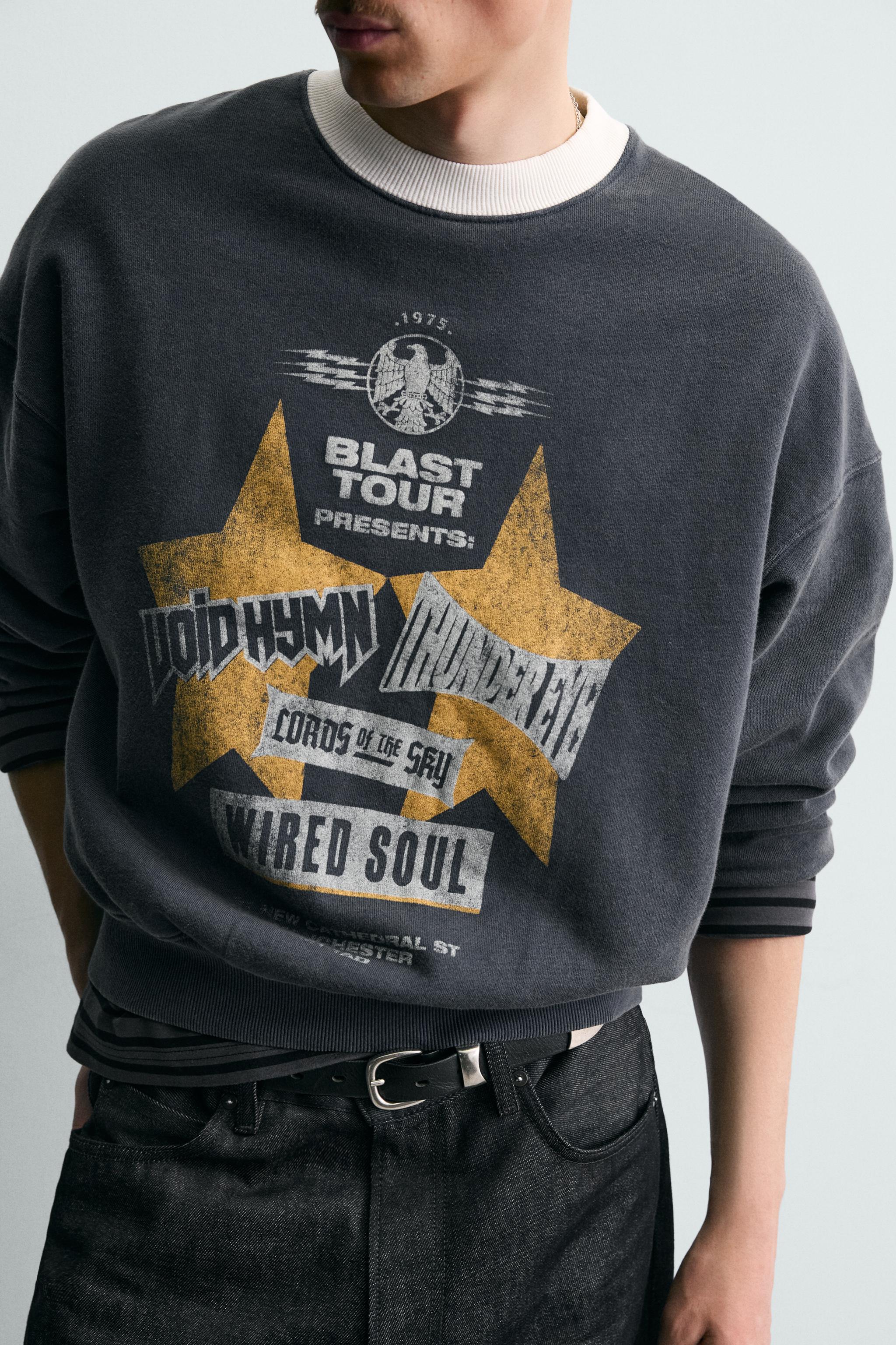 SWEAT AVEC IMPRIMÉ DÉLAVÉ