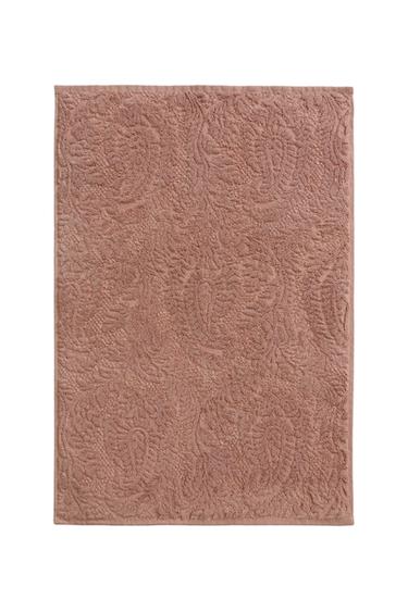 PAISLEY JACQUARD BATH MAT - Pale pink by Zara