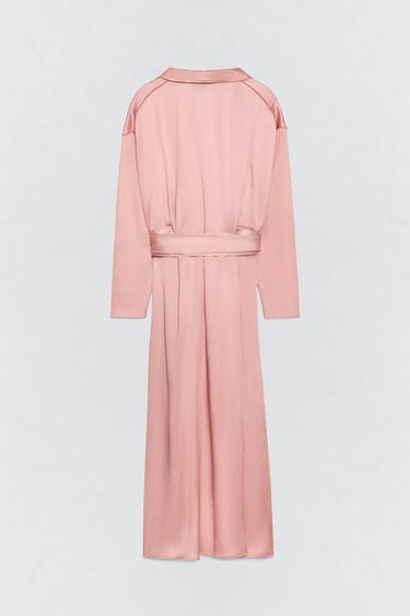 ROBE SATINÉE CEINTURE SOSHIOTSUKI X ZARA - Rose de Zara - Image 5