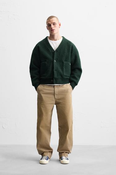 BOUCLÉ TEXTURED OVERSHIRT - Green by Zara - Image 0