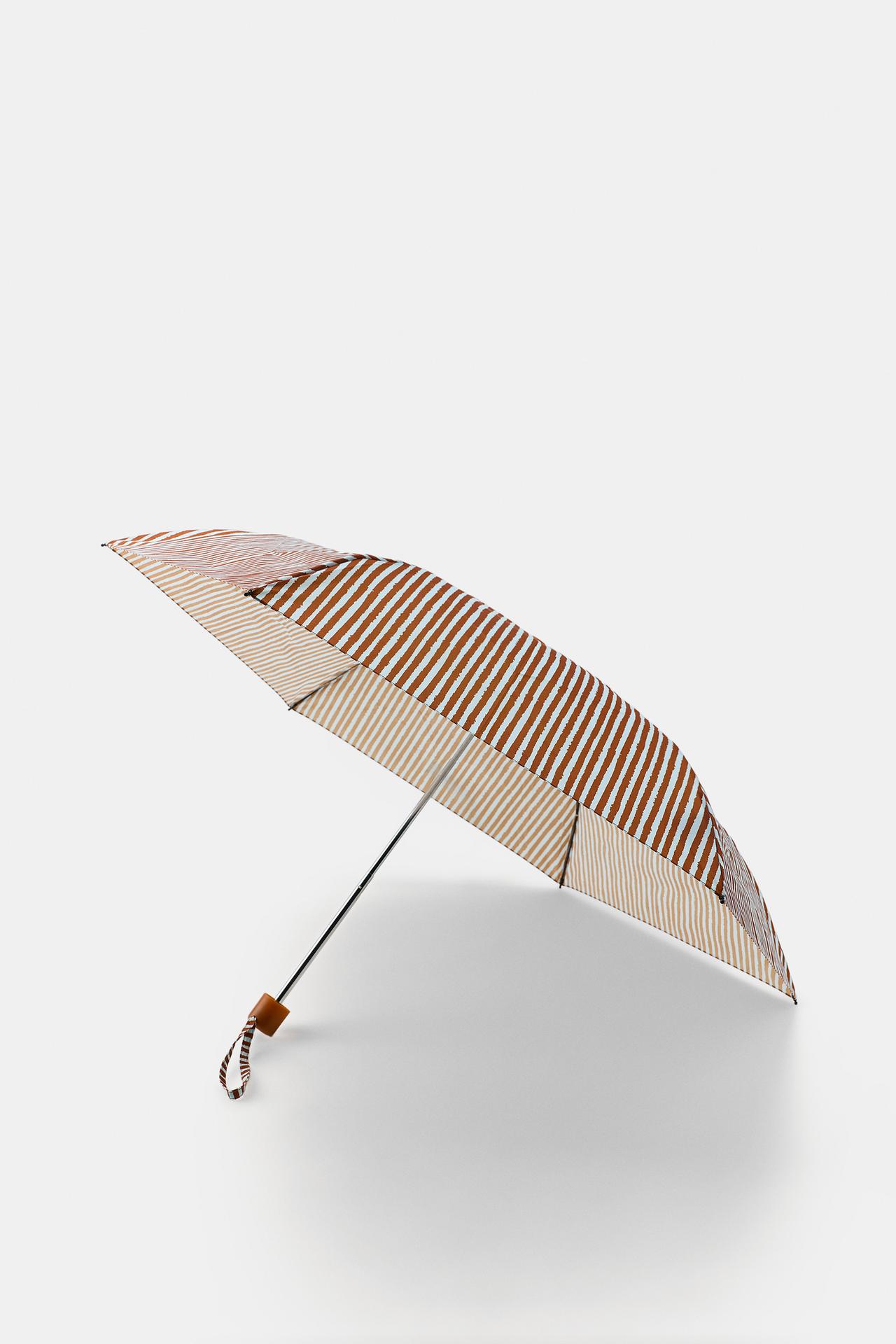 STRIPED PRINT FOLDING UMBRELLA — striped