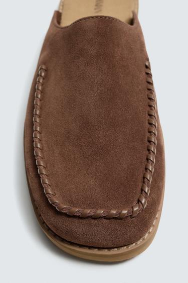 SABOTS EN CUIR - Marron de Zara - Image 6