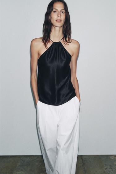 ZW COLLECTION HALTER TOP - Black by Zara - Image 5