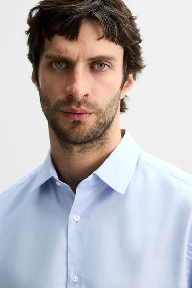 Zara REGULAR FIT SHIRT - Sky blue
