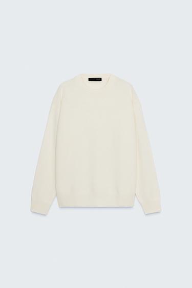 سترة كشمير 100% بأكمام طويلة - خَام الخاص بـ Zara