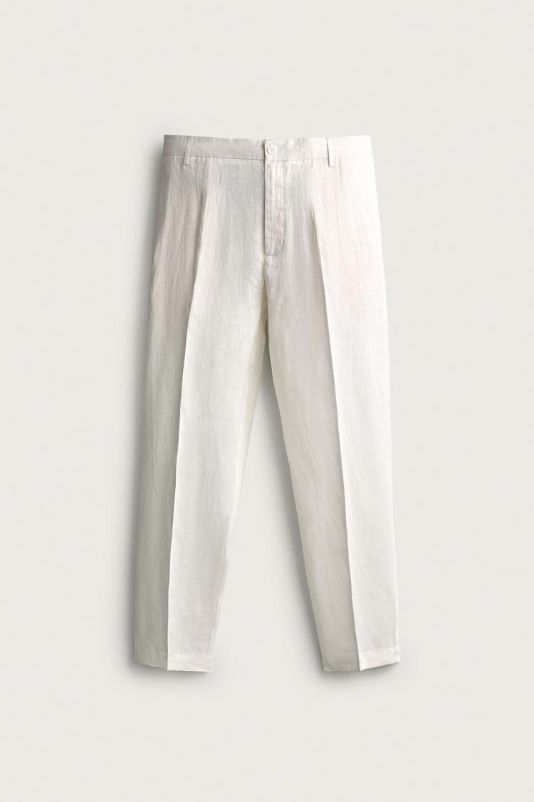Pantalones 100% lino corte regular 4