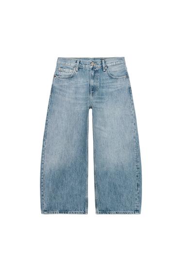 JEANS ZW COLLECTION BALLOON MITTELHOHE BUND - Blau von Zara