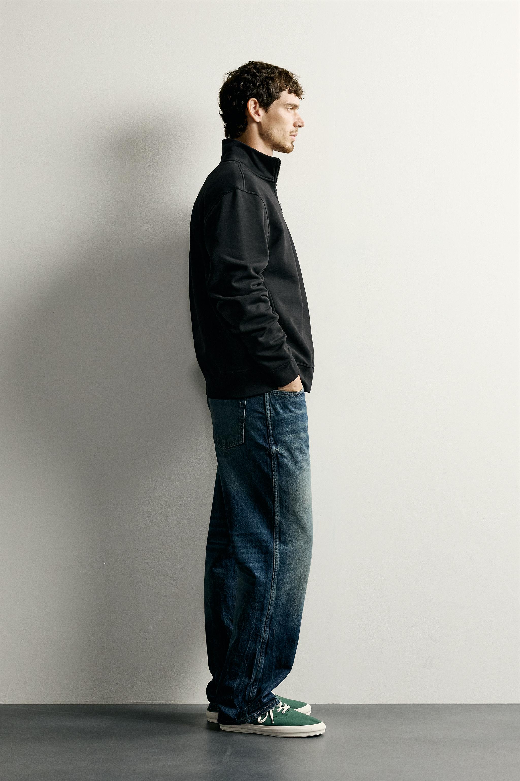BASIC QUARTER-ZIP SWEATSHIRT