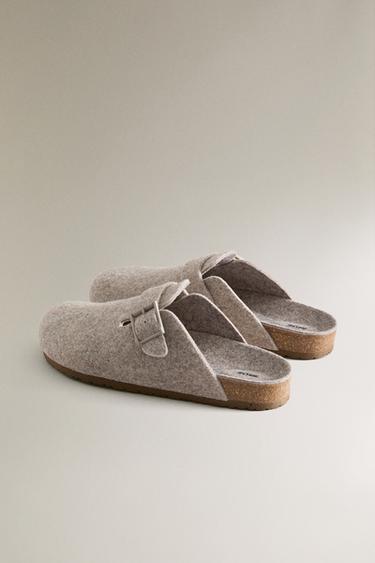 SABOT FEUTRE BOUCLE - Marron de Zara - Image 3